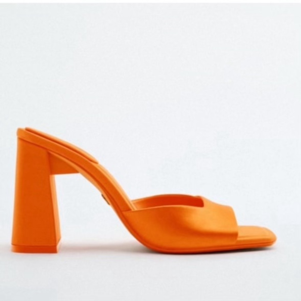Zara high heeled satin mules